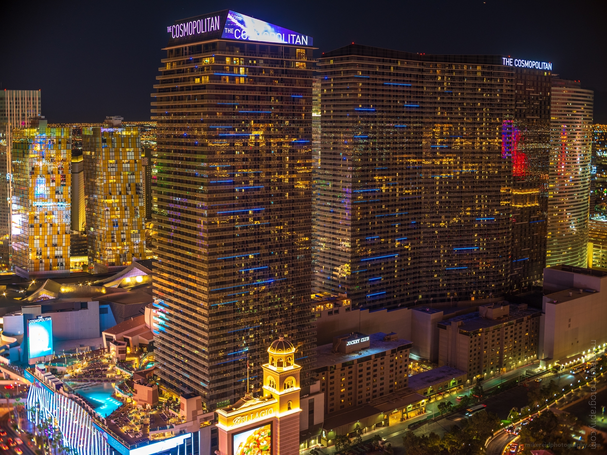 Vegas Photography Cosmopolitan Towers Night