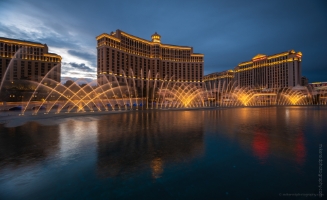 Vegas Photography Bellagio Night Fountains