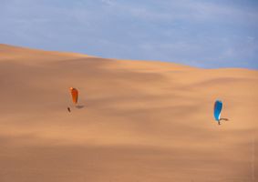 Namibia Photography Parasailers Above the Dunes