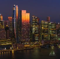 Crown Sydney and Barangaroo Skyline at Sunset – Sydney Harbour City Lights A stunning sunset photograph of Sydney’s Crown Sydney and Barangaroo skyline, glowing in the last warm light of day as the city transitions into night. The...