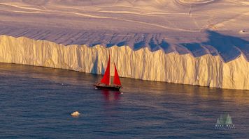 Disko Bay Red Sailboat