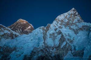 Everest and Lhotse After Dusk.jpg To order a print please email me at Mike Reid Photography