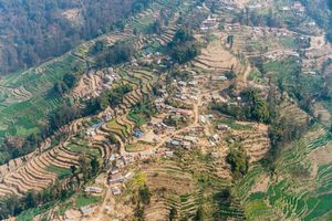 Flying to Lukla Rice Terraces.jpg To order a print please email me at Mike Reid Photography