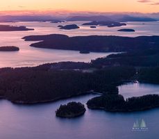 San Juan Islands Aerial Sunset Orcas Island Puget Sound Washington default
