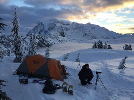 Artists Point Snowcamping Sunset