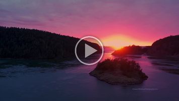 Deception Pass Fiery Sunset Drone Video Stunning 4K drone footage of Deception Pass Bridge at sunset, glowing in fiery Pacific Northwest light. Fly above the rugged cliffs, swirling waters, and iconic...
