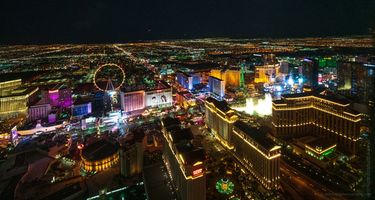 Vegas Aerial Photography Night Strip
