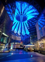 Blue Sony Center Entrance