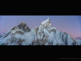 Everest and Lhotse After Sunset.jpg To order a print please email me at Mike Reid Photography