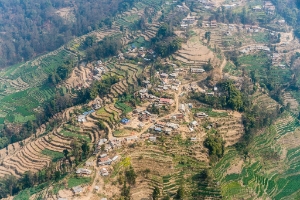 Flying to Lukla Rice Terraces.jpg To order a print please email me at Mike Reid Photography