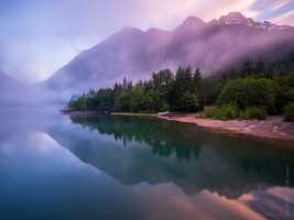 Diablo Lake and Colonial Peak Reflection Angles in the Fog