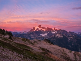 Mount Shuksan Sunset Along Ptarmigan Ridge