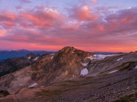 Ptarmigan Ridge Trail Sunset Along Ptarmigan Ridge