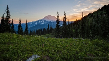 Mount Rainier Sunset Evening Mount Rainier Sunset Evening
