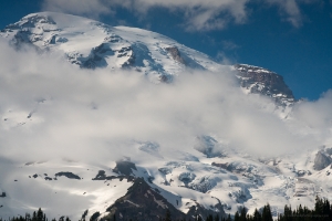 Mount Rainier Clouds Layers