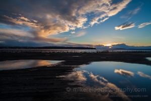 Seattle Pier 62 Sunset Clouds
