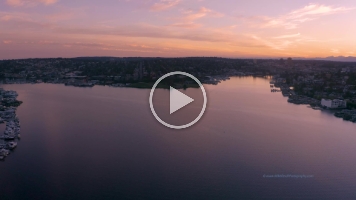 Seattle Aerial Photography Lake Union Sunrise Rowers Sunrise video across Lake Union with three rowers. Beautiful Aerial Video views over Seattle at sunrise or sunset. #seattle #dronephotography #dronevideo...