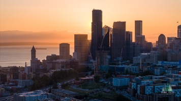 Aerial Seattle Sunset Skyline Backlit.jpg