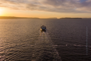 Northwest Aerial Photography Mukilteo Ferry Sunset.jpg