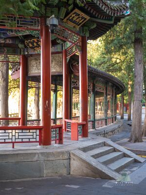 Long Corridor at the Summer Palace The ornate Long Corridor at Beijing’s Summer Palace curves through the trees in soft early morning light. Red columns, painted beams, carved details, and...