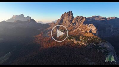 Aerial Italian Dolomites Crado a Lago and Lago Federa Fall Colors.mp4