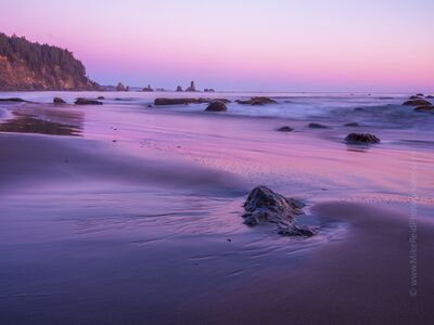 Washington Coast Third Beach Sand Sunset