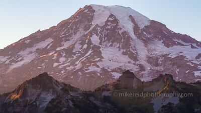 Aerial Mount Rainier Tatoosh Range