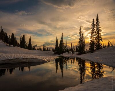 Mount Rainier Photography Lake Tipsoo Dusk Clouds.jpg The Naches Loop, east of Mount Rainier has several reflective lakes and tarns, as well as an abundance of summer wildflowers. Once the snow is gone, I cant seem...