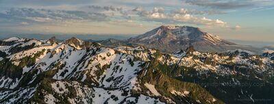 Aerial Mount St Helens Approach Panorama